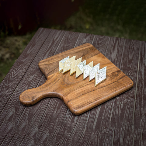 Serving platter in natural wood - 14.5 X 11 inches
