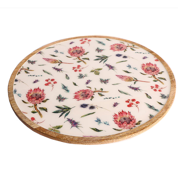 Lazy Susan - White and pink (15.5" and 22")